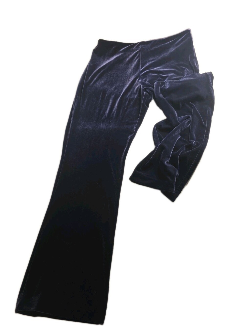 VTG 90s Kathy Levine by Request Navy Blue Velvet Wide Leg Pants / Size Large